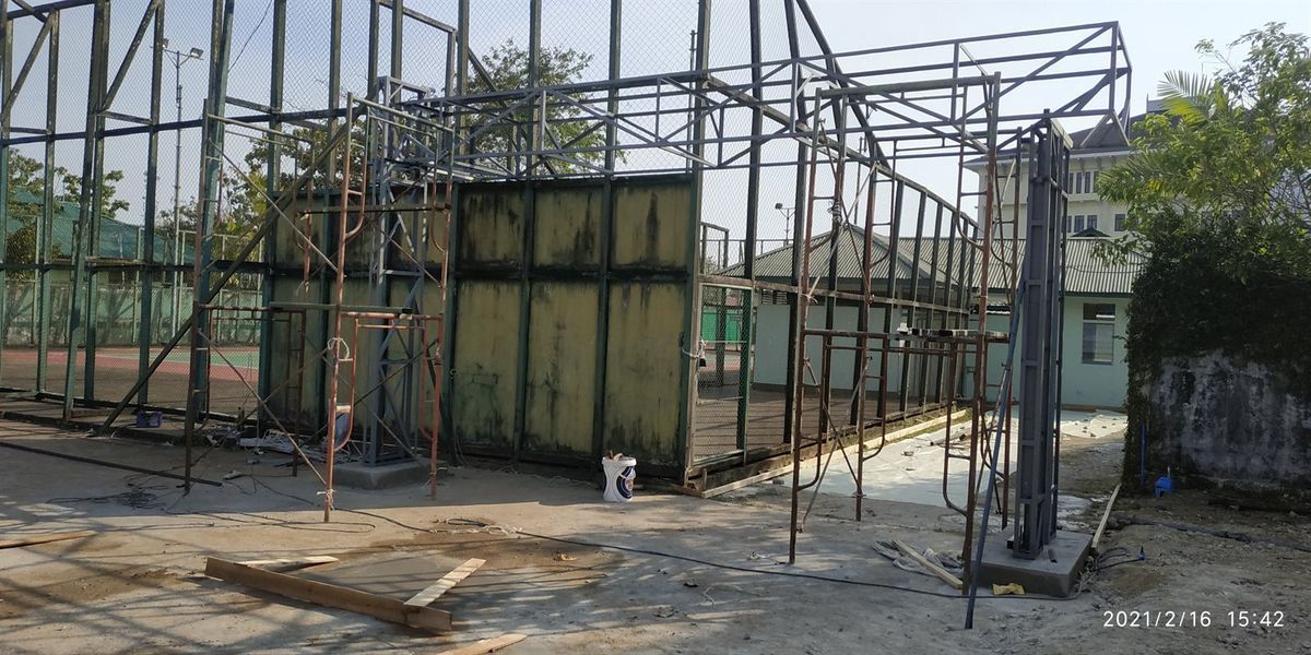 gerbang acp lapangan tenis kodam - Dokumentasi Proyek